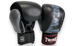 Боксерские перчатки TWINS Special BGVL3-2TA black gray 16 oz Боксерские перчатки TWINS Special BGVL3-2TA black gray 16 oz