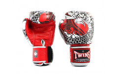 Боксерские перчатки Twins Special FBGVL3-52 Dragon red silver 10 oz