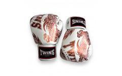 Боксерские перчатки TWINS Special FBGVL3-49 white brown 10 oz