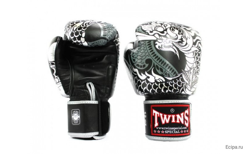 Боксерские перчатки Twins Special FBGVL3-52 Dragon black 10 oz