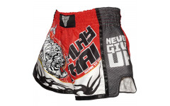 Шорты для бокса BORN TO BE TIGER WHITE-RED S