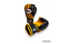 Боксерские перчатки Twins FBGVL3-43 yellow black 10 oz Боксерские перчатки Twins FBGVL3-43 yellow black 10 oz